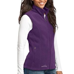 Eddie Bauer® - “dog mom” custom Antlia - Ladies Fleece Vest | purple | size L